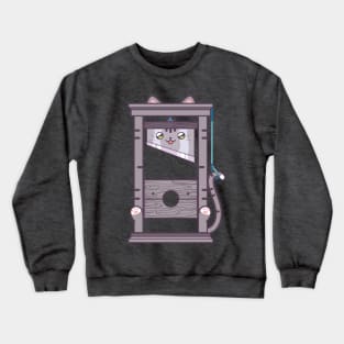 Kawaii Guillotine Kitty ~ Gray Crewneck Sweatshirt